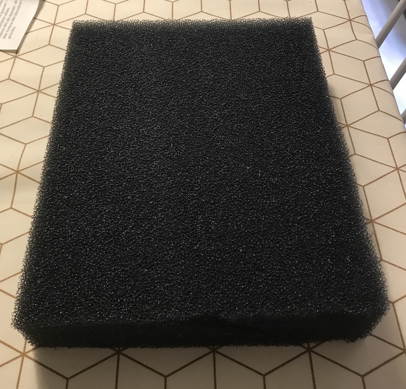 1 PPI Filter Foam Mat black 20x25x5cm